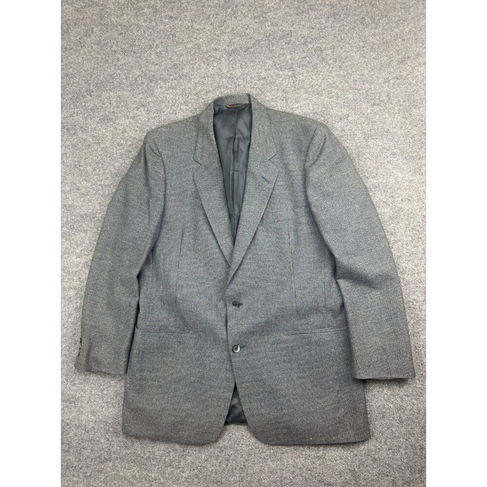 Vintage Christian Dior 100%‎ Wool Blazer Men's 42" Chest Gray Sport Coat Suit